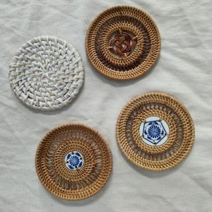Rattan Ceramic Coaster