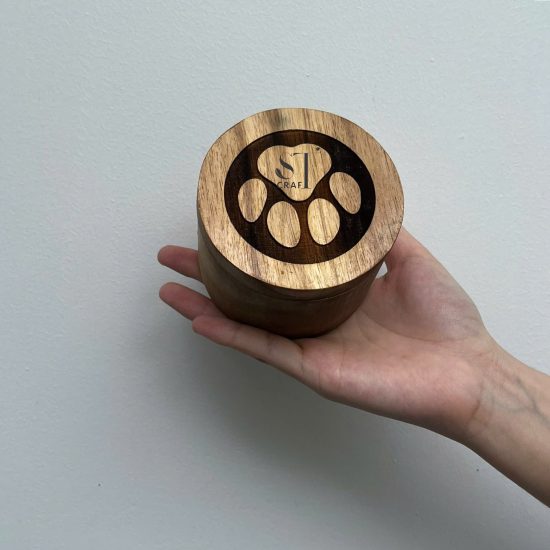 Wooden Paw Pet Keepsake Urn