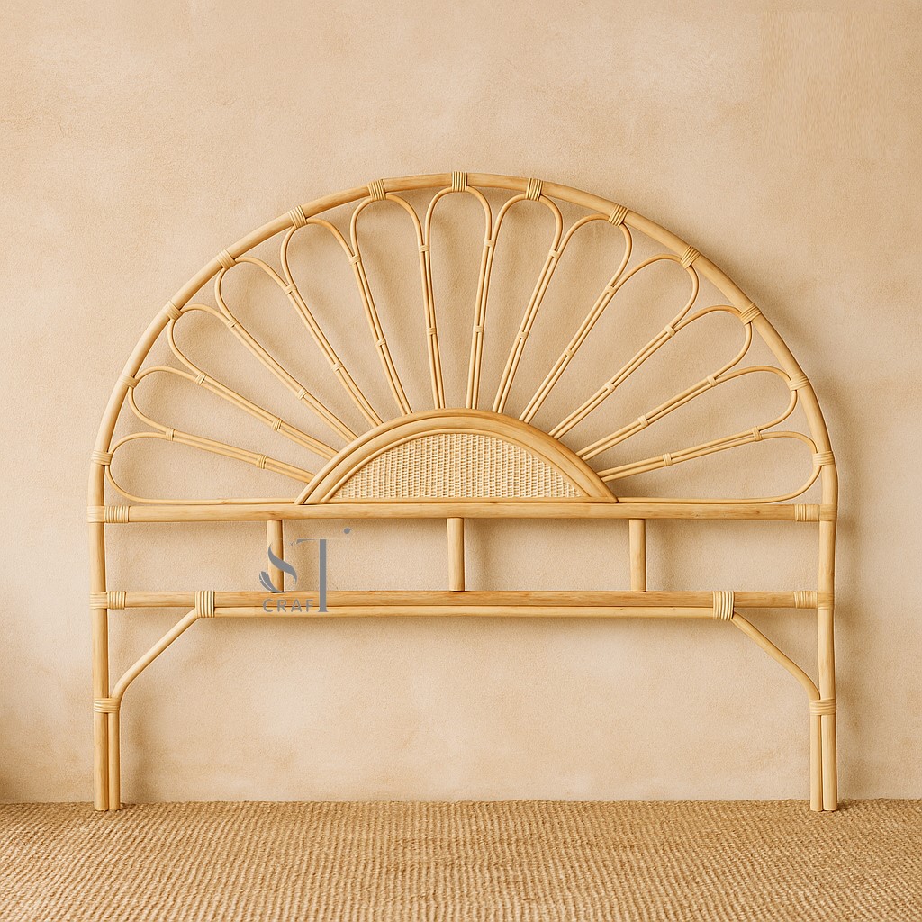 rattan headboard for bedroom