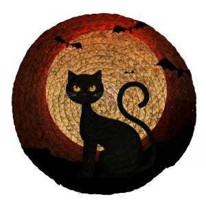 Halloween Seagrass Round Rugs Decor