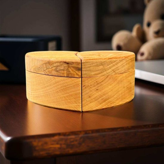 Heart Wooden Candle Pair