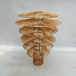 Rattan Floor Lamp Shade Boho Style