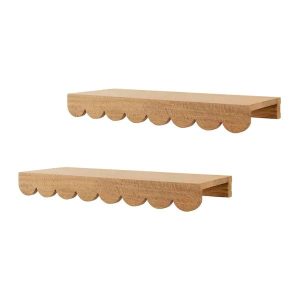 Wood Scalloped Wall Shelf
