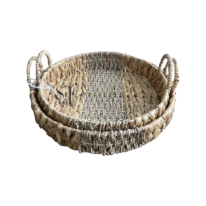 Water Hyacinth Seagrass Tray with Handles