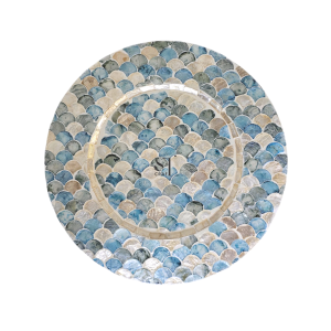 Mother of Pearl Scalloped Charger Plate