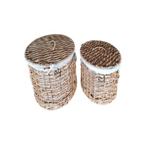 Water Hyacinth Storage Basket with Liner