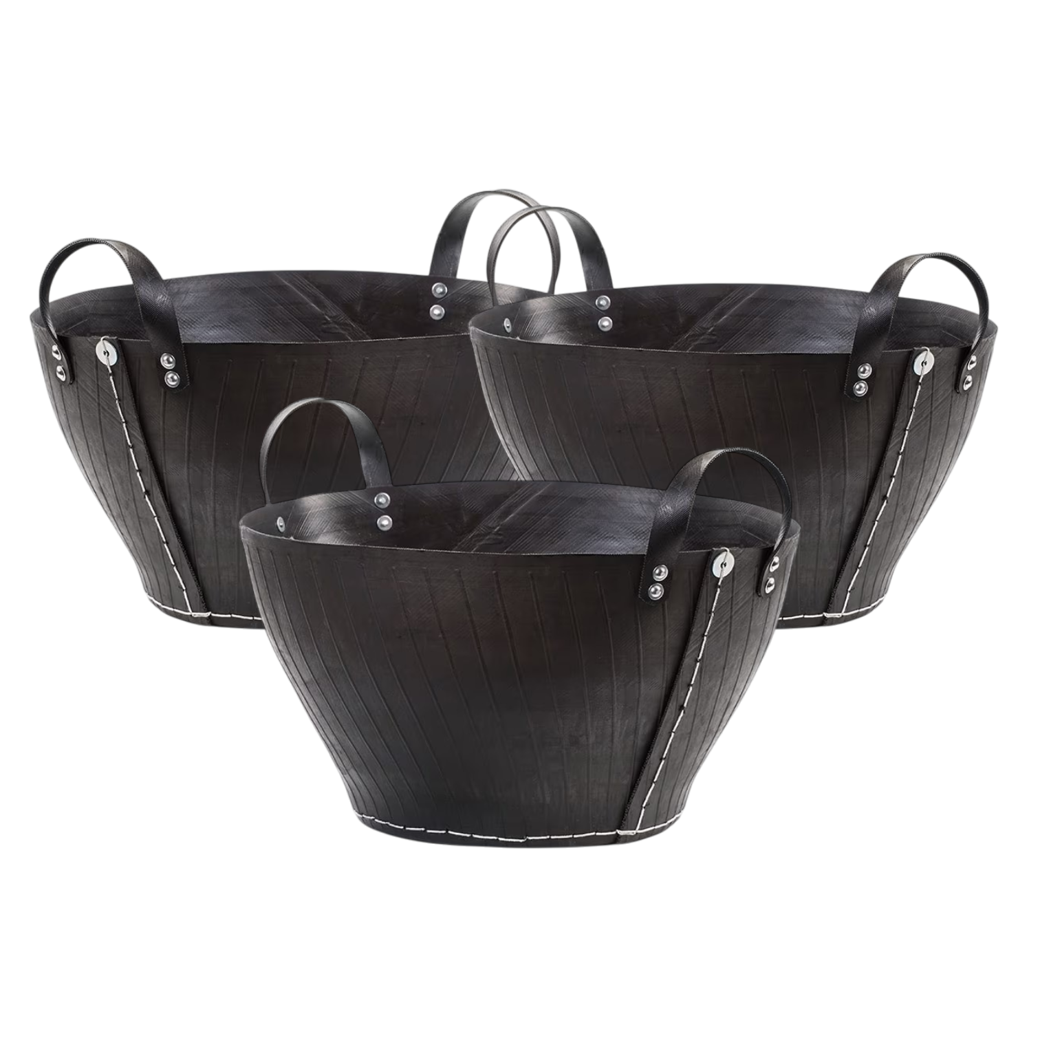 STRR264-1 Recycled Rubber Basket with Handles