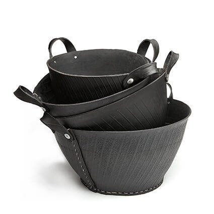 STRR264-1 Recycled Rubber Basket with Handles